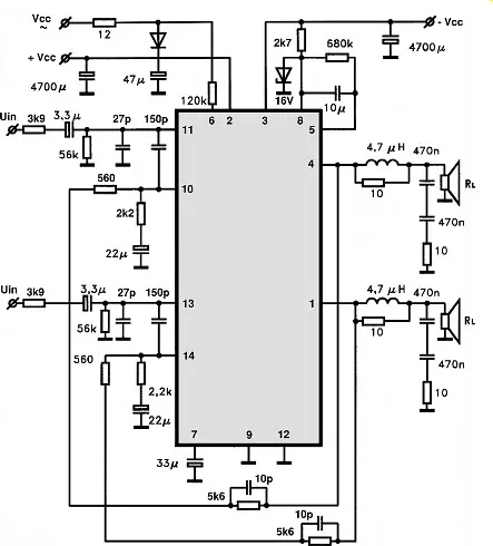 SVI3102C electronic component with associated schematic circuit diagram