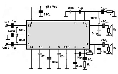 TA7203P electronics circuit