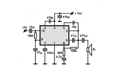 TA7204P electronics circuit