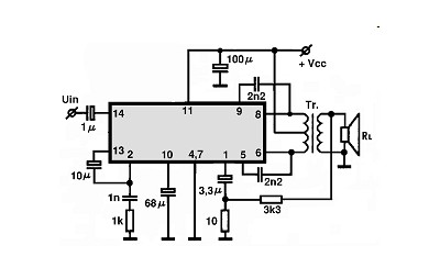 TA7211P electronics circuit