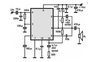 TA7216P electronics circuit