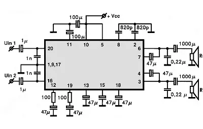 TA7236P,AP electronic component with associated schematic circuit diagram