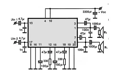 TA7246P electronic component with associated schematic circuit diagram