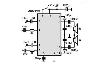 TA7283AP electronics circuit