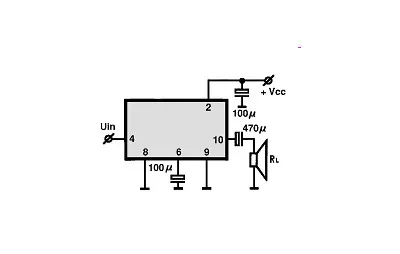 TA7368F electronic component with associated schematic circuit diagram