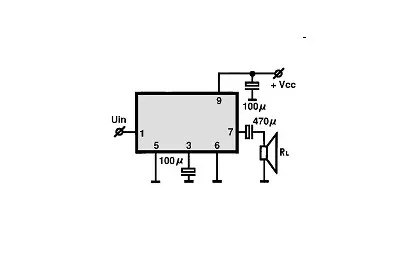 TA7368P electronic component with associated schematic circuit diagram