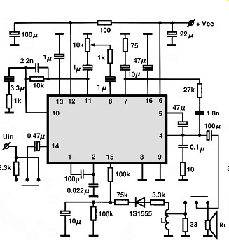 TA7625F electronics circuit