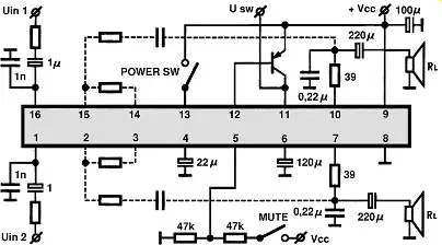 TA7688F electronic component with associated schematic circuit diagram