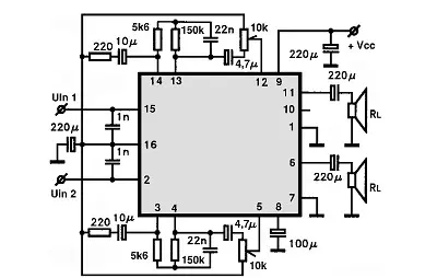 TA8111AP electronic component with associated schematic circuit diagram