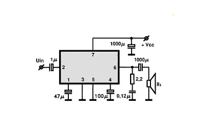 TA8213K electronic component with associated schematic circuit diagram