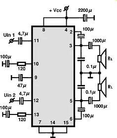 TA8229K electronic component with associated schematic circuit diagram