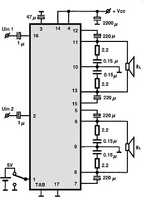 TA8231L electronic component with associated schematic circuit diagram