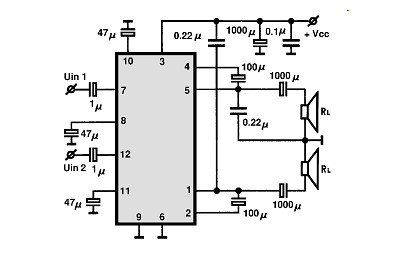 TA8270P electronics circuit