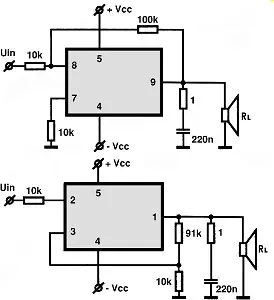 TCA2365
 electronic component with associated schematic circuit diagram