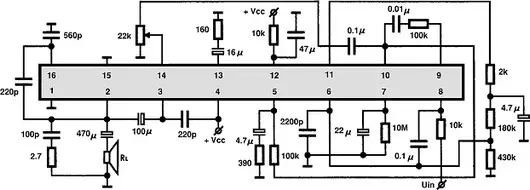 TDA1012 electronic component with associated schematic circuit diagram