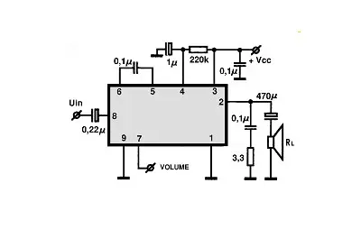 TDA1013,A electronic component with associated schematic circuit diagram