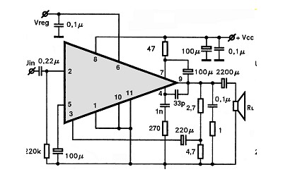 TDA1100SP electronics circuit