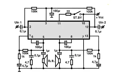 TDA1510.A,AQ electronic component with associated schematic circuit diagram