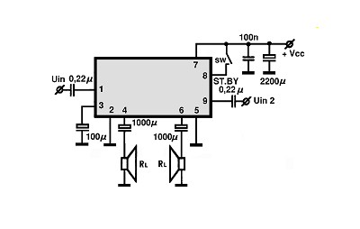 TDA1517 electronics circuit