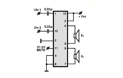 TDA1557Q electronics circuit