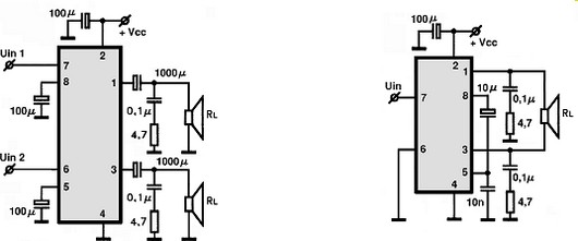 TDA2822D electronics circuit