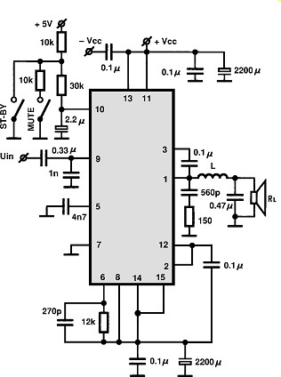 TDA7481 electronics circuit