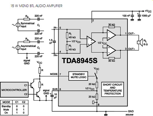 TDA8945S electronics circuit